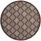 Homeroots 8' Brown Round Geometric Indoor Outdoor Area Rug 572802 - alternate 9