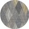 Homeroots 8' Pewter Gray And Gold Round Argyle Washable Indoor Outdoor Area Rug 613731 - alternate 7