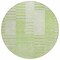 Homeroots 8' Artichoke Green And Mint Green Round Striped Washable Indoor Outdoor Area Rug 581631 - alternate 8