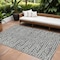 Homeroots 8' X 10' Charcoal Gray And Ivory Geometric Washable Indoor Outdoor Area Rug 583483 - alternate 9