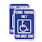 Signmission Georgia ADA Handicapped Parking Sign Accessible Permit , 12'' X 18'', Heavy Gauge Aluminum, 2PK A-1218-2PACK-23935 - alternate 1