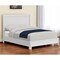 Homeroots White Ribbed Texture Solid Wood King Bed Frame 524850 - alternate 1