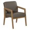 Office Star Products Medium Oak Finish Visitor's Chair with Castillo Metal Memory Foam Seat WD580-K006 - alternate 1