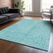 Homeroots 5' X 8' Turquoise And Ivory Geometric Washable Indoor Outdoor Area Rug 600865 - alternate 9