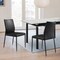 Armen Living Kash Upholstered Dining Chair in Black Faux Leather with Black Metal Legs - Set of 2 LCKASIBLK - alternate 8