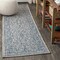 Jonathan Y Charleston Vintage Filigree Textured Weave Gray/Navy 2 ft. x 10 ft. Indoor/Outdoor Runner Rug SMB106C-210 - alternate 1