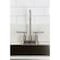 Kingston Brass Double-Handle 4" Centerset Bar Faucet, Brushed Nickel KB8498KPS - alternate 6