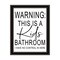 Homeroots Kids Bathroom Black Framed Print Bathroom Wall Art 530098 - alternate 1