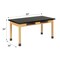 Diversified Spaces Compartment Table, Oak, Wood Frame, 60 in W, Black C7142BK30N - alternate 15