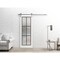Sartodoors Sturdy Barn Door Frosted Tempered Glass Planum 2122 White 42x84 Solid Core Modern Interior PLANUM2122BD-S-WS-42 x 84 - alternate 7