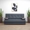 Homeroots 75" Gray Faux Leather Sleeper Sofa And Toss Pillows With Brown Legs 607188 - alternate 6
