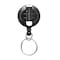Sicurix Standard Round ID Badge Reel with Belt Clip & Key Ring, Black, 6PK 68874 - alternate 6