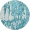 Homeroots 8' Teal Blue And Ivory Round Abstract Washable Indoor Outdoor Area Rug 613376 - alternate 7