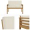 Alaterre Furniture Okemo Outdoor Patio Loveseat Weather-Resistant Acacia Wood Outdoor w/ Thick Cream Cushions ANOK03ANO - alternate 9