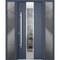 Vdomdoors Steel Door Deux 5755 Gray Graphite 2 Sidelight Exterior Windows Stainless Inserts Single Modern Pai DEUX5755EXD-GRE-W14+36+14 x H80-Right-hand Inswing - alternate 6