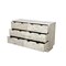 Homeroots 57" Gray Carved Geometric Solid Wood Six Drawer Dresser 661222 - alternate 10