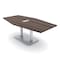 Skutchi Designs Hexagon Conference Table With Power, 48 in W, 96 in L, Brown HAR-HEX.IR-48X96-DOU-H3041-ESIL - alternate 1