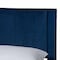Baxton Studio Elora Modern Navy Blue Pleated Velvet Queen Size Storage Bed 255-13783-ZORO - alternate 10
