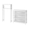 Alaterre Furniture Coventry Over Toilet Open Storage Shelf, Bath Storage Shelf ANCT736WH - alternate 1