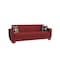 Homeroots 84" Burgundy Chenille Sleeper Sofa And Toss Pillows With Brown Legs 607117 - alternate 1