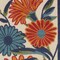 Homeroots 6' Ivory Blue And Orange Floral Indoor Outdoor Runner Rug 545026 - alternate 9