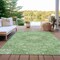 Homeroots 9' X 12' Artichoke Green And Ivory Medallion Washable Indoor Outdoor Area Rug 617453 - alternate 9