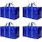 Simple Deluxe Moving Bags, Heavy Duty Storage Totes with Lids, Sturdy Handlesand Zipper, Extra Large, Blue, 4PK HKBAGXMOVING25BLUX4 - alternate 1