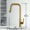 Vigo Hart Angular Single Handle Pull-Down Spout Kitchen Faucet in Matte Brushed Gold VG02036MG - alternate 7