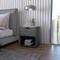 Homeroots 20" Gray Wood One Drawer Nightstand 553687 - alternate 8