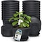 Lifemaster 10-Inch Whiskey Barrel Planters, Durable Plastic Pots with Drainage and Saucer, 20PK LMPBP20BLK20 - alternate 1
