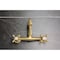 Kingston Brass Two-Handle Wall Mount Bridge Kitchen Faucet, Brushed Brass KS3257AX - alternate 6