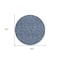 Homeroots 8' Navy Blue And Ivory Round Geometric Washable Indoor Outdoor Area Rug 602385 - alternate 8