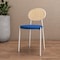 Leisuremod Euston Dining Chair with Velvet Seat and White Steel Frame in Navy Blue ECW17NBU - alternate 10