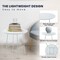 Leisuremod Round 19.7 in W, 19.3 in L, MDF/Stainless Steel, White RSW-19W - alternate 9