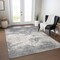 Homeroots 3' X 5' Gray And Beige Abstract Washable Indoor Outdoor Area Rug 599496 - alternate 9
