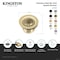 Kingston Brass Stainless Steel Bar Sink Basket Strainer, Brushed Brass K451BBB - alternate 2