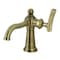 Kingston Brass One-Handle Single-Hole Bathroom Faucet with Push Pop-Up Drain, Antique Brass KS3543TKL - alternate 1