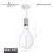 Bulbrite 4WLED PEAR SHAPED GRAND, 2200K FILAMENT W/ WHITE MARBLE PENDANT, WHITE STRING 810174 - alternate 7