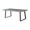 Homeroots 78" Silver And Gray Aluminum And Metal Sled Base Dining Table 318910 - alternate 1
