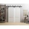 Sartodoors Sliding Closet Barn Bypass Doors 36 x 80 inches, Louver 3388 White Silk, 6.6ft Rails Hardware Set LOUVER3388BBB-WS-36 - alternate 4
