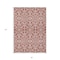 Homeroots 8' X 10' Red And Ivory Damask Washable Indoor Outdoor Area Rug 595190 - alternate 8