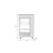 Homeroots White and Brown 22in Rolling Kitchen Cart With Storage 477881 - alternate 4