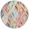 Homeroots 8' Orange Copper And Gold Round Geometric Washable Indoor Outdoor Area Rug 589238 - alternate 6