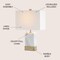 Jonathan Y Trevor 22.5" Marble/Iron Gold Modern Console LED Table Lamp, white JYL5054A - alternate 7