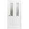 Vdomdoors Sliding Closet Bi-fold Doors, Mela 7012 White Silk, Sturdy Tracks Moldings Trims Hardware Set, Wood MELA7012BF-WS-48 x 80 (2* 24x80) - alternate 1