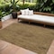 Homeroots 9' X 12' Brown And Tan Floral Washable Indoor Outdoor Area Rug 604208 - alternate 1