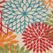 Homeroots 4' X 6' Orange Red Green And Blue Floral Indoor Outdoor Area Rug 546655 - alternate 8