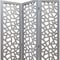 Homeroots 50" Gray Solid Wood Folding Three Panel Screen Room Divider 342745 - alternate 7