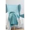Homeroots 50" X 60" Blue and White Woven Cotton Ombre Throw Blanket with Fringe 516578 - alternate 7