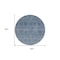 Homeroots 8' Blue And Ivory Round Floral Washable Indoor Outdoor Area Rug 605719 - alternate 8